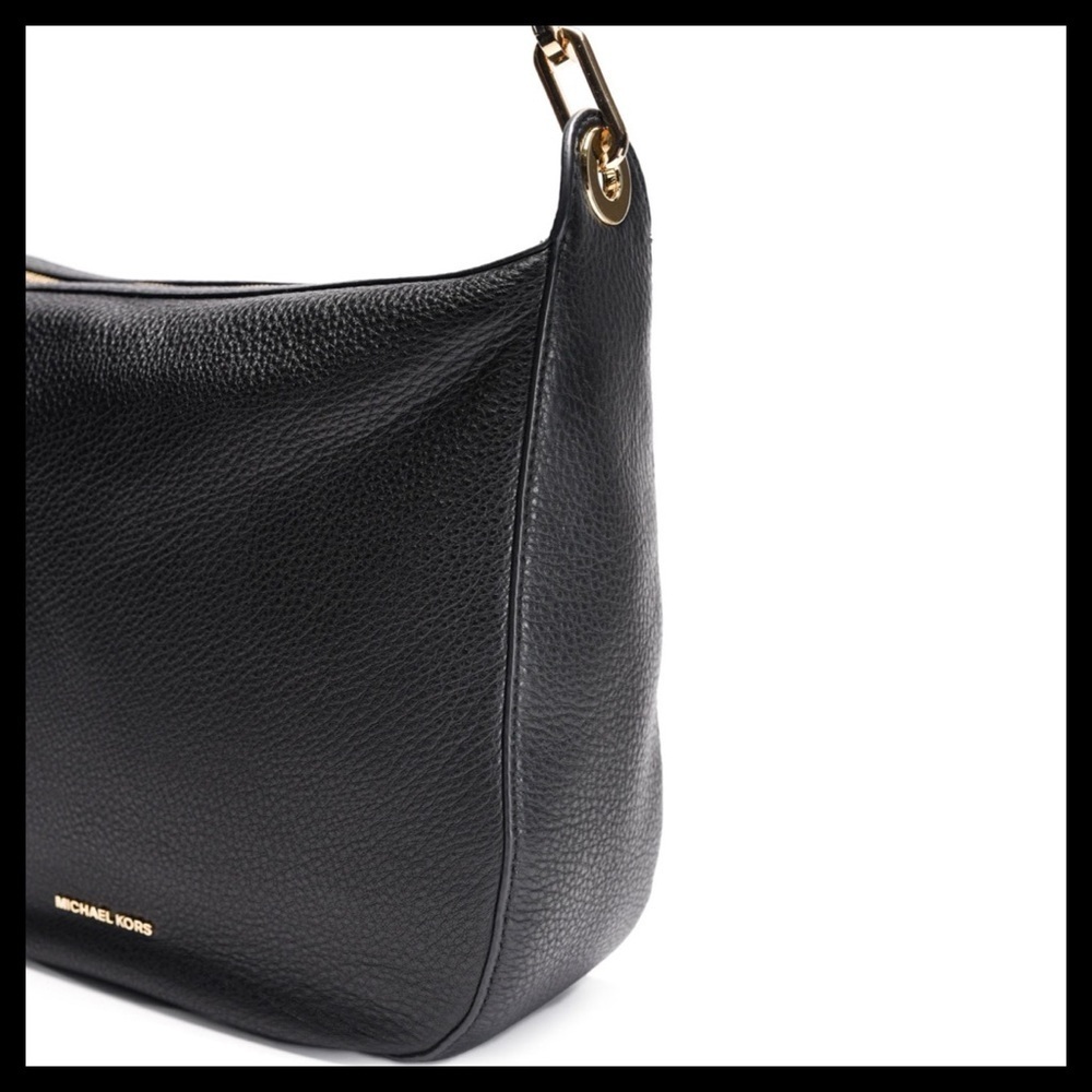 MICHAEL KORS Brooklyn Large Hobo Shoulder Bag Black Leather - Picture 4 of 9